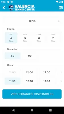 Valencia Tennis Center android App screenshot 0